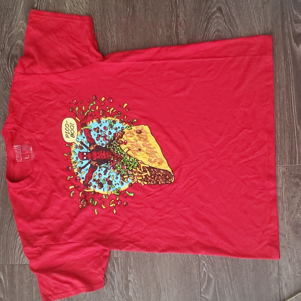 🌮 Marvel Deadpool PICO-BOO Taco Surprise Lootwear Exclusive Tee - Large NEW